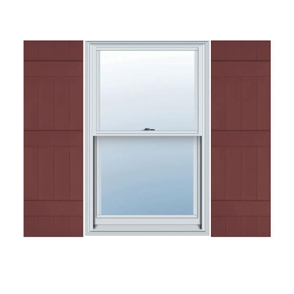 Ekena Millwork Lifetime Vinyl, TailorMade 4 Board Joined (3 Batten), Board-n-Batten, Shutter Loks, LJ4C14X05700WN, PR LJ4C14X05700WN - main
